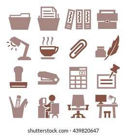 office equipment icon set