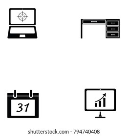 office equipment icon set