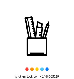 Office equipment icon,Stationery icon,Vector and Illustration.
