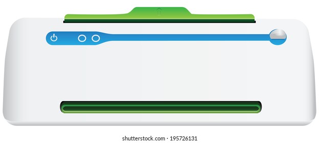 Office Equipment For Laminating Documents. Vector Illustration.