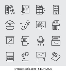 Office equipment line icon