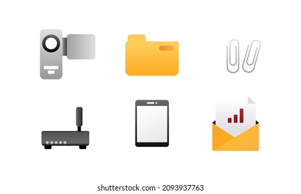 vector de logotipo de equipo de oficina