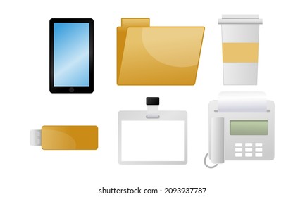 vector de logotipo de equipo de oficina