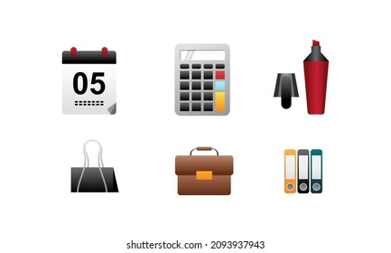 Office equipment logo icon vector