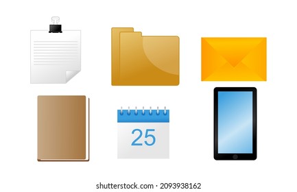 Office equipment logo icon vector