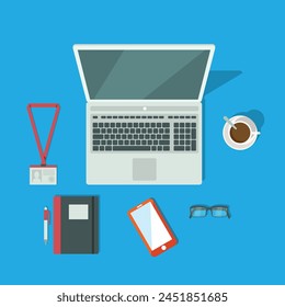 office equipment set up free vector