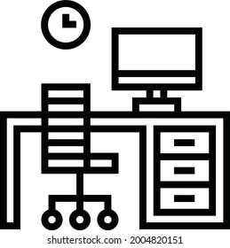  conjunto de línea de iconos de Office Essentials