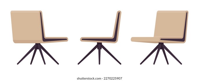 Office executive waiting room guest reception conference chair set. Lobby, apartment lounge living space, reading club. Vector flat style cartoon home, business articles isolated, white background