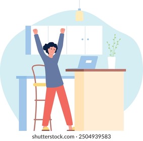 Office exercise. Remote employee workout. Fitness training