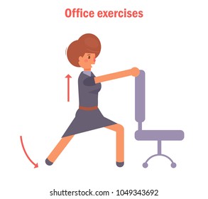 Office exercises with a chair