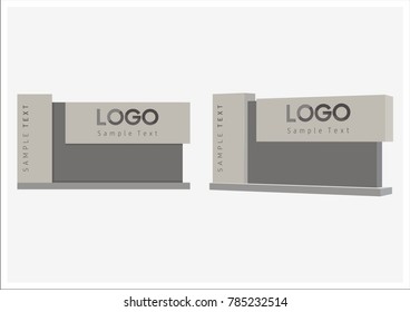 office exterior monument sign, pylon sign, signage, advertising construction