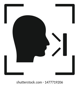 Office face recognition icon. Simple illustration of office face recognition vector icon for web design isolated on white background