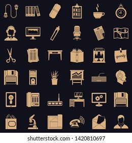 Office facilities icons set. Simple set of 36 office facilities vector icons for web for any design