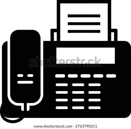 Office Fax Machine Telecommunication Equipment Icon