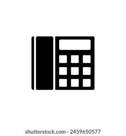 Office Fax Phone flat vector icon. Simple solid symbol isolated on white background. Office Fax Phone sign design template for web and mobile UI element