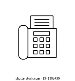 office fax printer machine line vector black icon
