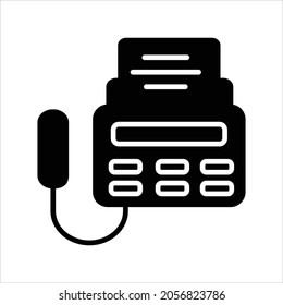 office fax printer vector black icon