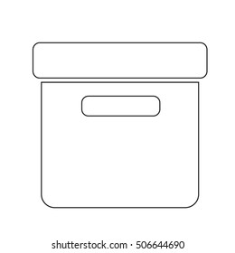 Office File Box Icon Illustration Design