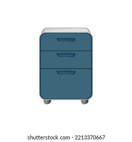 Office File Cabinet Cartoon. Office File Cabinet Sign. Isolated Symbol Vector Illustration