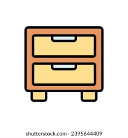 Office File Cabinet Icon Vector Illustration
