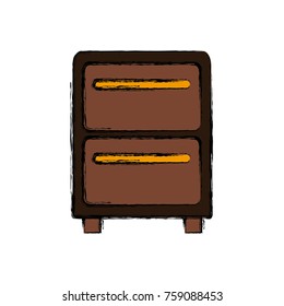 Office file cabinet icon vector illustration graphic design