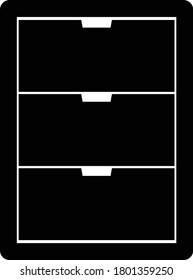 icono de vector de archivador de oficina