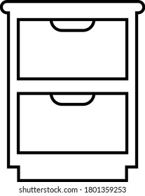icono de vector de archivador de oficina