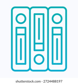 Ícone De Estilo De Linha De Gradiente De Vetor Isolado Do Gabinete De Armazenamento De Arquivos Do Office.