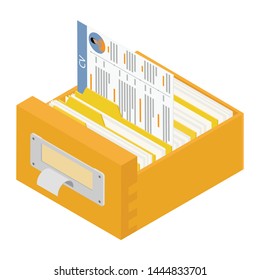 Office files in a filing cabinet drawer, business administration and data storage concept. Hiring recruitment concept