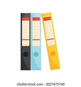 Icono de carpetas de archivos de Office. Ilustración vectorial.
