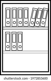Archivos de Office, ilustración de icono, vector en fondo blanco