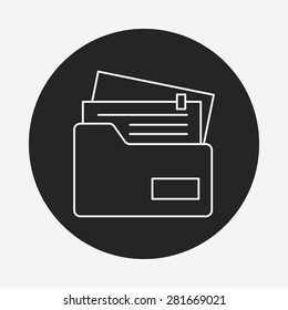 office files line icon