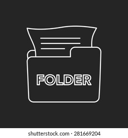 office files line icon