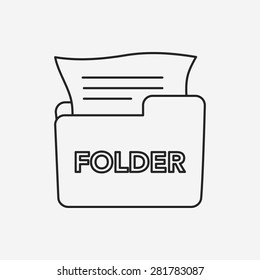 office files line icon