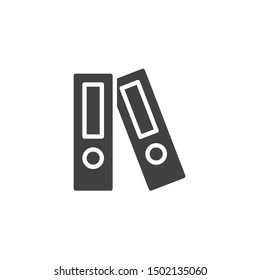 Office files vector icon. filled flat sign for mobile concept and web design. Binder, ring folder glyph icon. Symbol, logo illustration. Vector graphics