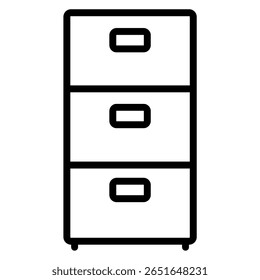 Office Filing Cabinet Document Storage Icon