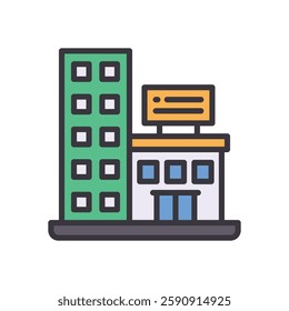 office filled color icon. vector icon for your website, mobile, presentation, and logo design.
