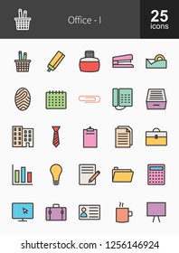 Office Filled Line Icons