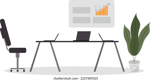 Office for financial analysis. vector illustration.