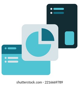 office financial presentation file showing pie chart