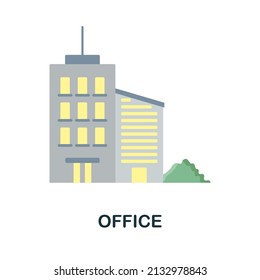 Office flat icon. Colored element sign from work from office collection. Flat Office icon sign for web design, infographics and more.