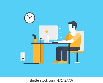 Office Flat Illustration