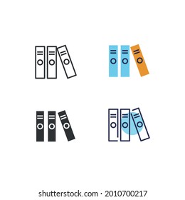 office folder binder vector icon stationery file storage