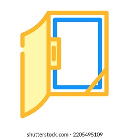 office folder color icon vector. office folder sign. isolated symbol illustration