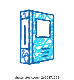 office folder doodle icon sketch vector. office folder sign. isolated symbol illustration