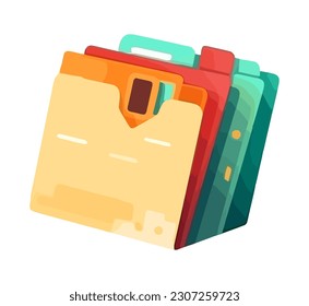 icono de archivo de carpeta de oficina aislado