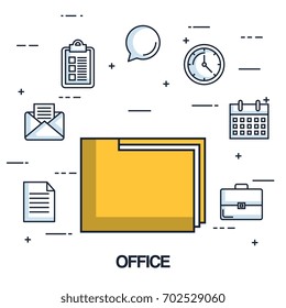 office folder file archive organization document icons