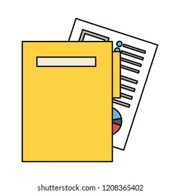 office folder file on white background