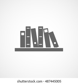 Office Folder Flat Icon On White Background