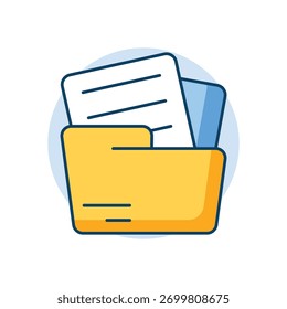 Icono de carpeta de oficina Ilustración vectorial limpia y moderna